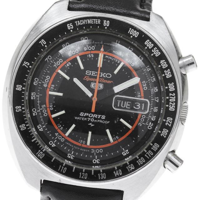 セイコー スピード タイマー 7017-6020 自動巻き メンズ Seiko 5 Sports 7017-6020 Speedtimer Vintage 70M Day Date