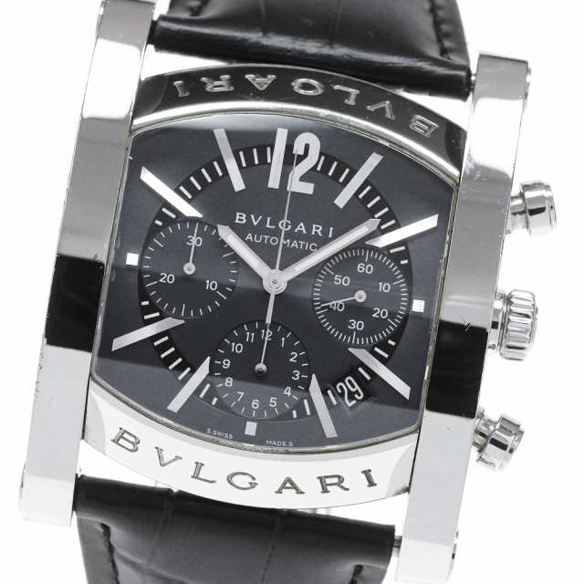 ブルガリ BVLGARI AA48SCH アショーマ クロノグラフ デイト 自動巻き メンズ 箱・保証書付き_832789の通販は