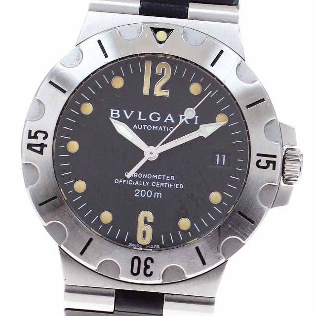 ブルガリ BVLGARI SD38S ディアゴノ スクーバ デイト 自動巻き メンズ _839407