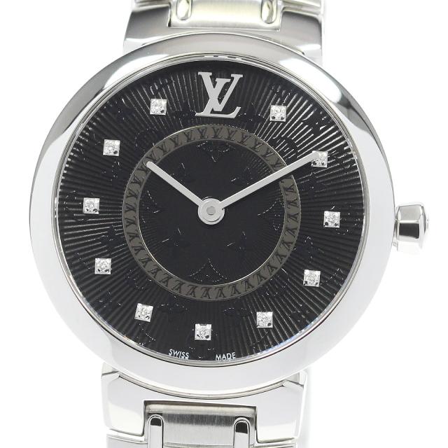 ルイ・ヴィトン LOUIS VUITTON QA143 タンブールスリムPM 11Pダイヤ クォーツ レディース 美品 箱付き_837515の通販は