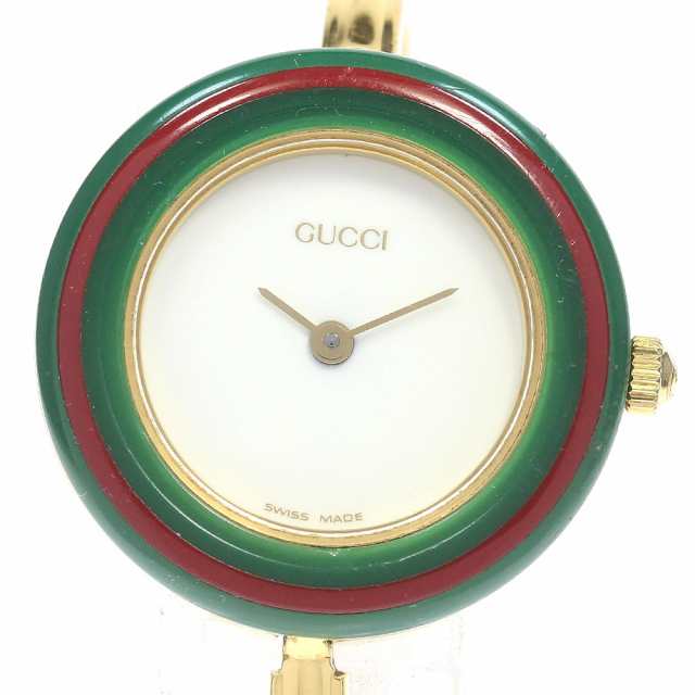 グッチ GUCCI 11/12.2 チェンジベゼル クォーツ レディース 内箱・保証書付き_796351