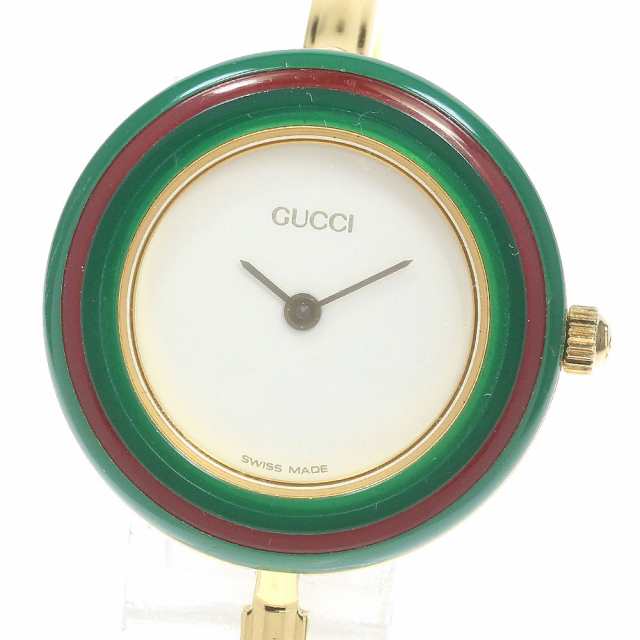 グッチ GUCCI 11/12.2 チェンジベゼル クォーツ レディース 内箱・保証書付き_796322