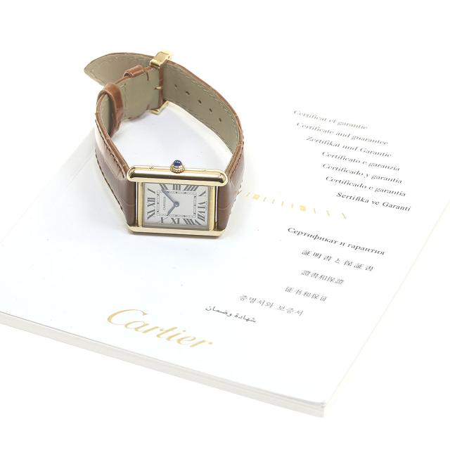 カルティエ CARTIER W5200002 タンクソロ SM K18YGコンビ クォーツ