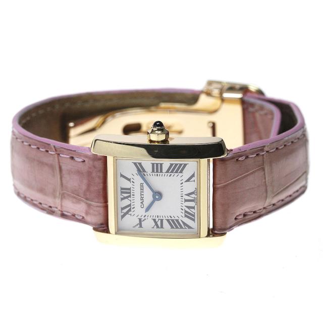 カルティエ CARTIER タンフラSM K18YG クォーツ レディース 保証書付き  