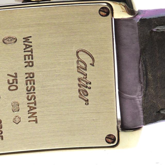 カルティエ CARTIER タンフラSM K18YG クォーツ レディース 保証書付き  