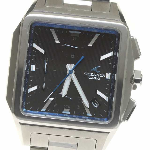 カシオ CASIO OCW-T5000-1AJF オシアナス クラシックライン デイデイト ソーラー電波 メンズ 美品 箱・保証書付き_841550