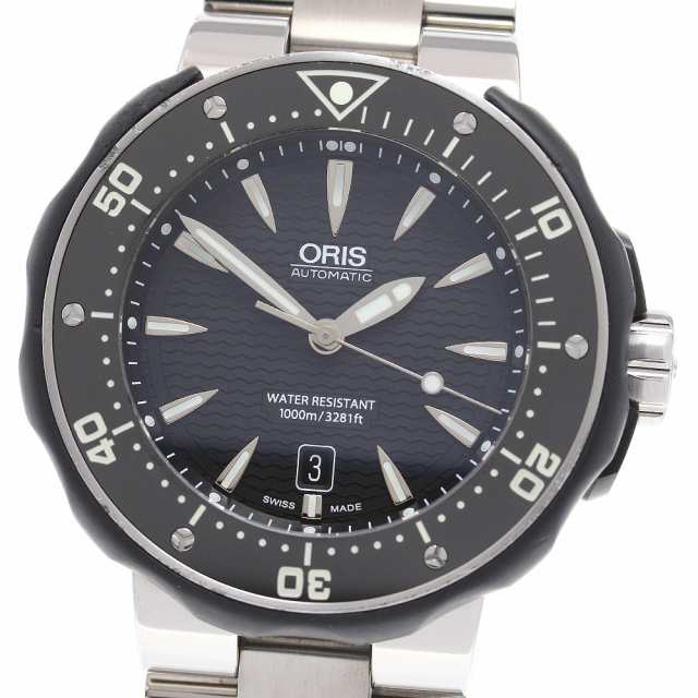 オリス ORIS 7646-71 プロダイバー デイト 自動巻き メンズ 保証書付き_839135