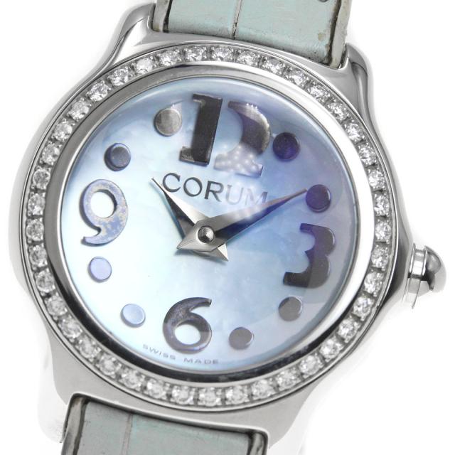 訳あり コルム CORUM 101.151.47 バブル ダイヤベゼル クォーツ