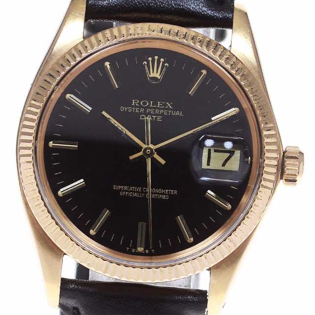 訳あり ロレックス ROLEX 1503 オイスター パーペチュアル デイト cal.1570 K18YG 自動巻き メンズ _842857の通販は