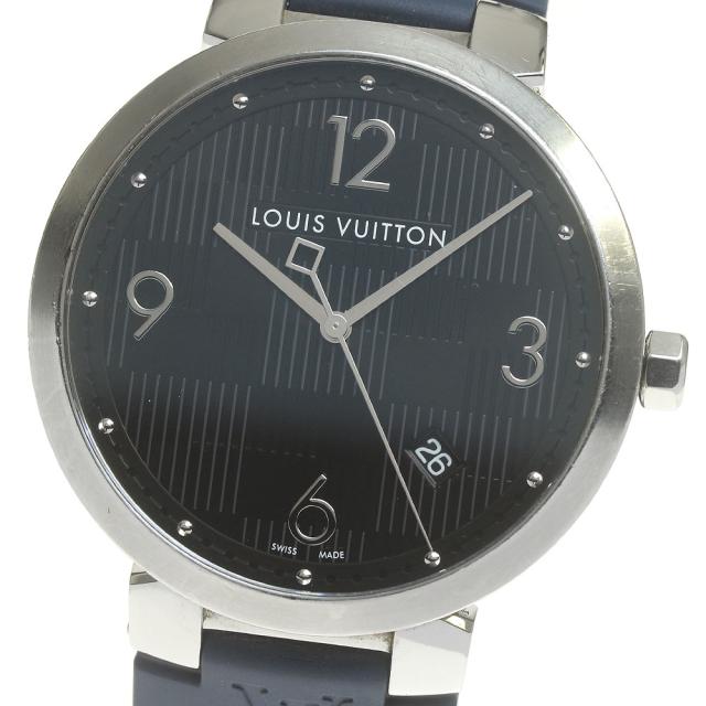 ベルト訳あり ルイ・ヴィトン LOUIS VUITTON Q1D00 タンブール ダミエ デイト クォーツ メンズ _833626の通販は