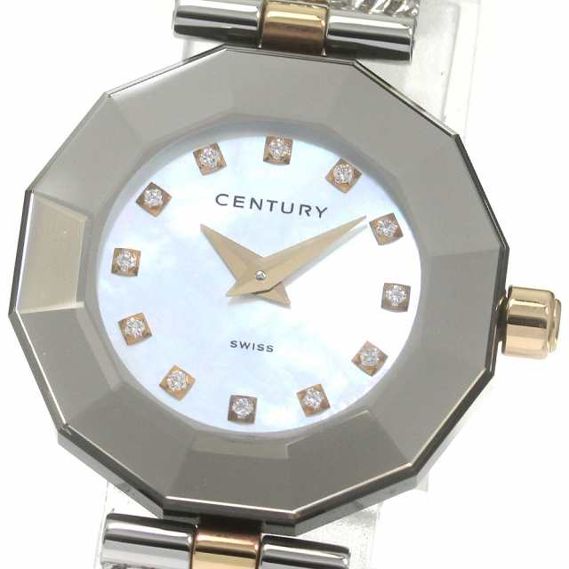 センチュリー CENTURY 606.7.S.12.15.SM プライムタイム 12Pダイヤ クォーツ レディース 美品 内箱・保証書付き_843628の通販は