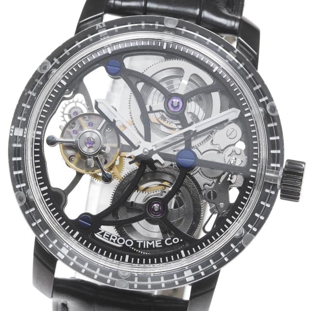 ゼロタイム ZEROO 316L T5 THE ARCHER フルスケルトン トゥールビヨン 手巻き メンズ 極美品 箱・保証書付き_847420の通販は