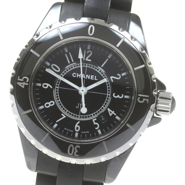 シャネル CHANEL H0681 J12 黒セラミック クォーツ レディース _845972