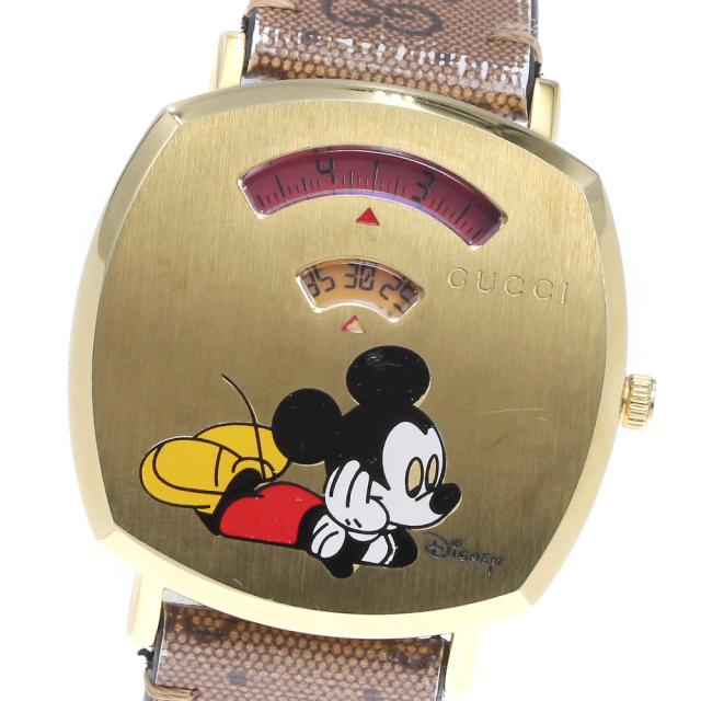 グッチ GUCCI 157.4/YA157420 グリップウォッチ ディズニーコラボ ミッキーマウス クォーツ メンズ 内箱・保証書付き_849175の通販は