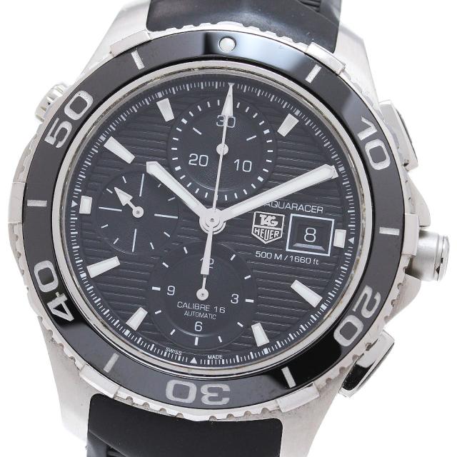 訳あり タグホイヤー TAG HEUER CAK2110 アクアレーサー クロノグラフ デイト 自動巻き メンズ 保証書付き_846712の通販は