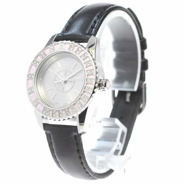 クリスチャンディオール Christian Dior CD112111 クリスタル ダイヤ クォーツ レディース 良品 _860900の通販は