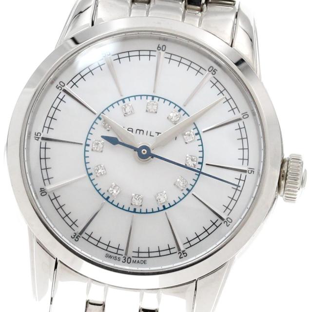 ハミルトン HAMILTON H403110 レイルロード 12Pダイヤ クォーツ レディース 美品 保証書付き_850170
