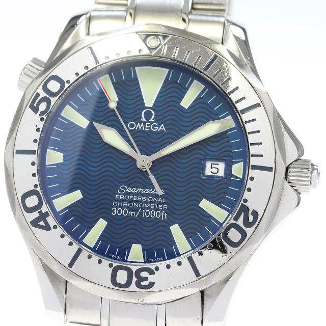 オメガ OMEGA 2255.80 シーマスター300 デイト 自動巻き メンズ 保証書付き_843721の通販は