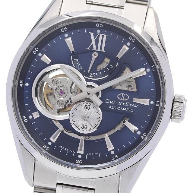 オリエント ORIENT RK-AV0004L オリエントスター モダンスケルトン パワーリザーブ 自動巻き メンズ 美品 箱・保証書付き_860141の通販は