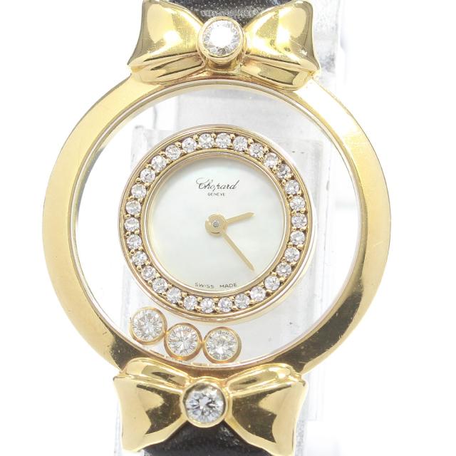 ジャンク ショパール Chopard 20/5334 ハッピーダイヤモンド リボン K18YG クォーツ レディース _819952の通販は