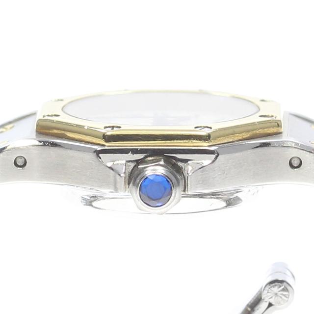 訳あり カルティエ CARTIER サントスオクタゴンSM YGコンビ デイト クォーツ レディース _861730の通販は