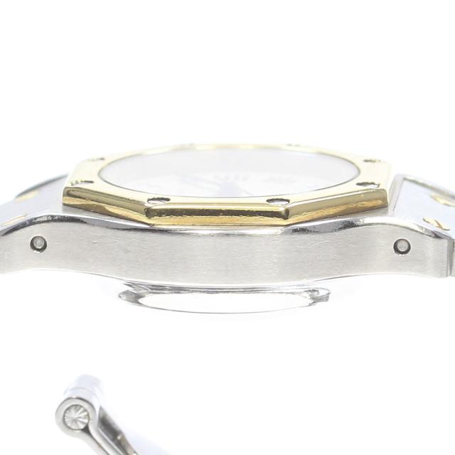 訳あり カルティエ CARTIER サントスオクタゴンSM YGコンビ デイト クォーツ レディース _861730の通販は