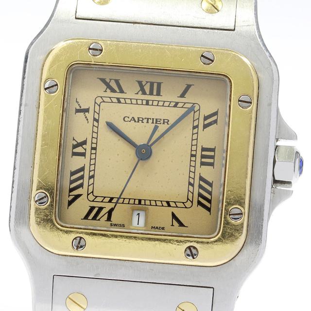 ベルトジャンク カルティエ CARTIER サントスガルベLM デイト クォーツ メンズ _860525の通販は