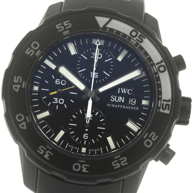 IWC IWC SCHAFFHAUSEN IW376705 アクアタイマー ガラパゴス アイランド デイデイト クロノグラフ 自動巻き メンズ 美品 保証書付き_863933の通販は