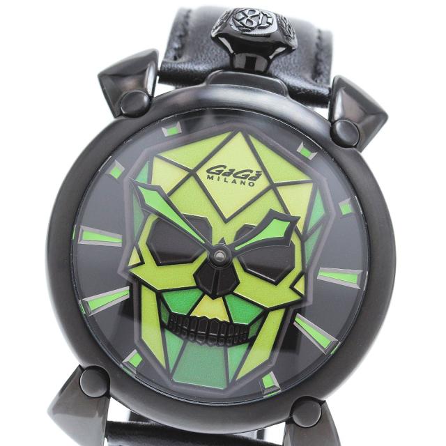 ガガミラノ GaGa MILANO 5062.03S マヌアーレ バイオニックスカル 手巻き メンズ 良品 _864057の通販は
