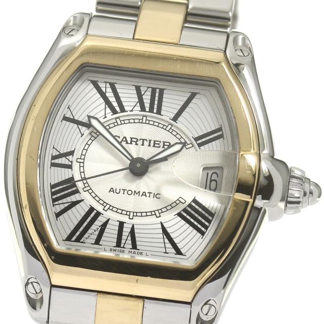 カルティエ CARTIER W62031Y4 ロードスターLM コンビ SS/YG デイト 自動巻き メンズ _862674の通販は腕時計メンズ