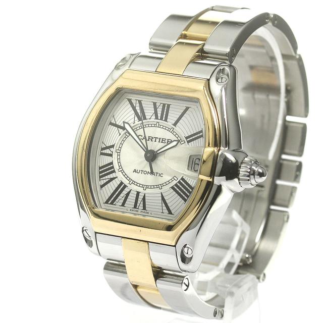 カルティエ CARTIER W62031Y4 ロードスターLM コンビ SS/YG デイト 自動巻き メンズ _862674の通販は
