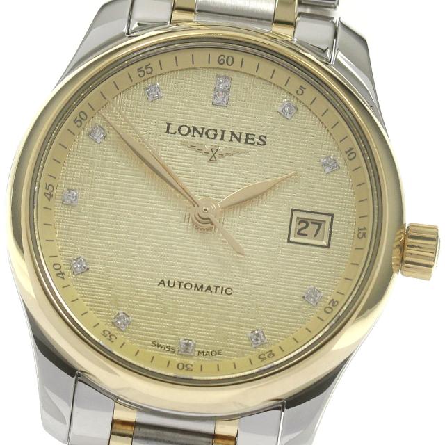 ロンジン LONGINES L2.257.5 マスターコレクション デイト 12Pダイヤ 自動巻き レディース 良品 保証書付き_863220の通販は