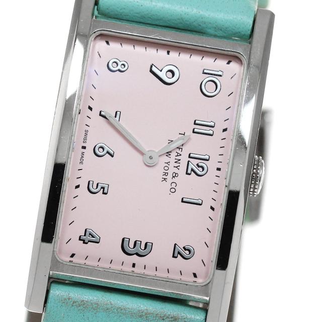 ティファニー イーストウエスト 37093335 SS/革 クォーツ レディース