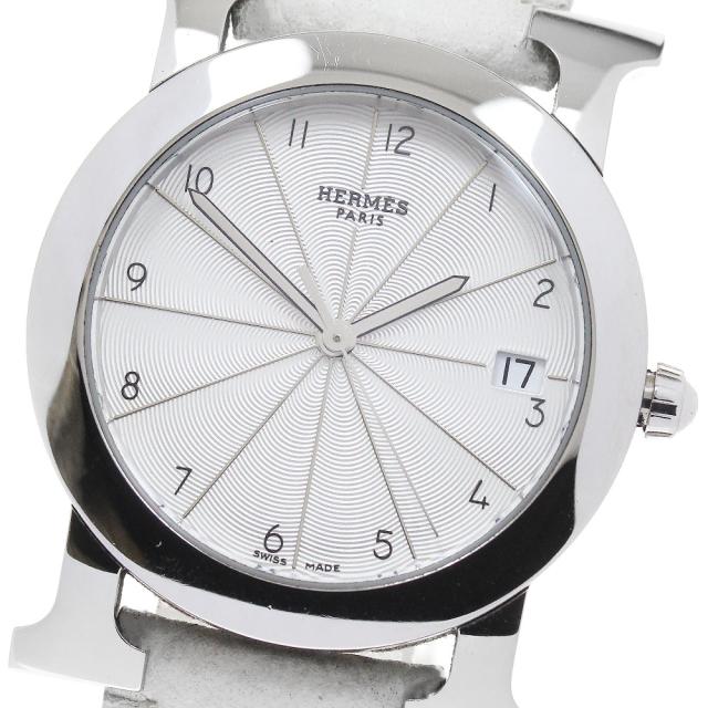 エルメス HERMES HR1.510 Hウォッチ ロンド デイト クォーツ