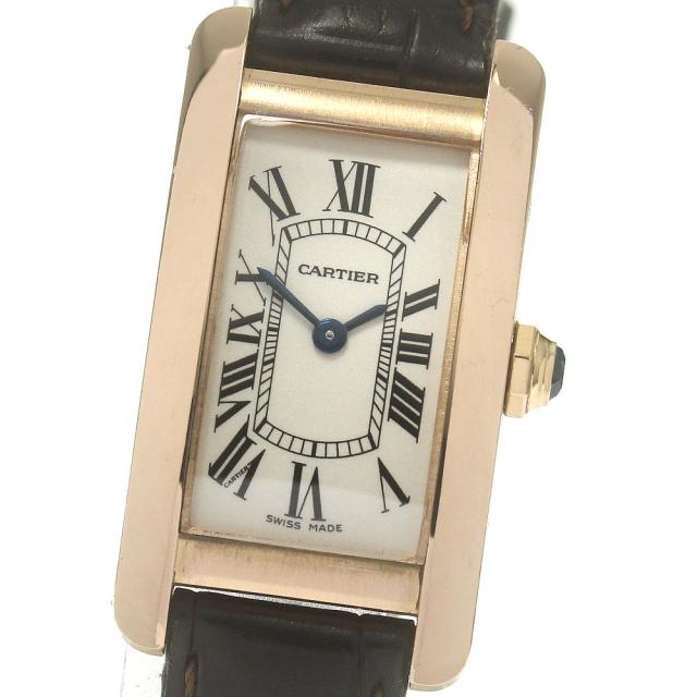 カルティエ CARTIER W2607456 タンクアメリカンSM K18PG クォーツ レディース _862656