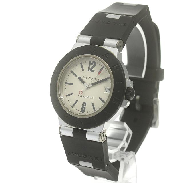 訳あり　ブルガリ BVLGARI ALUMINUM AL38TA ベルト訳あり ブルガリ BVLGARI AL38TA アルミニウム デイト