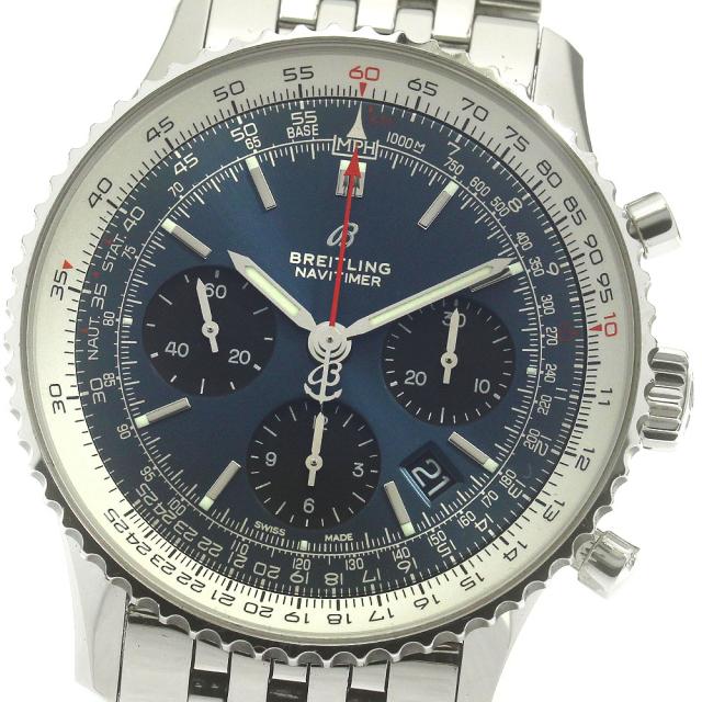 ブライトリング BREITLING AB0121 ナビタイマー 01 クロノグラフ 43 デイト 自動巻き メンズ 良品 箱・保証書付き_867223の通販は