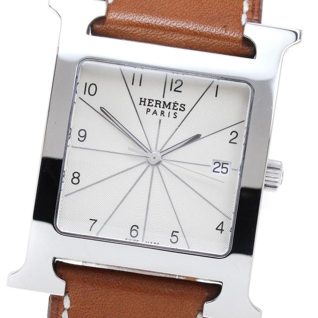 エルメス HERMES HH1.810 Hウォッチ デイト クォーツ メンズ 良品 _867373の通販は