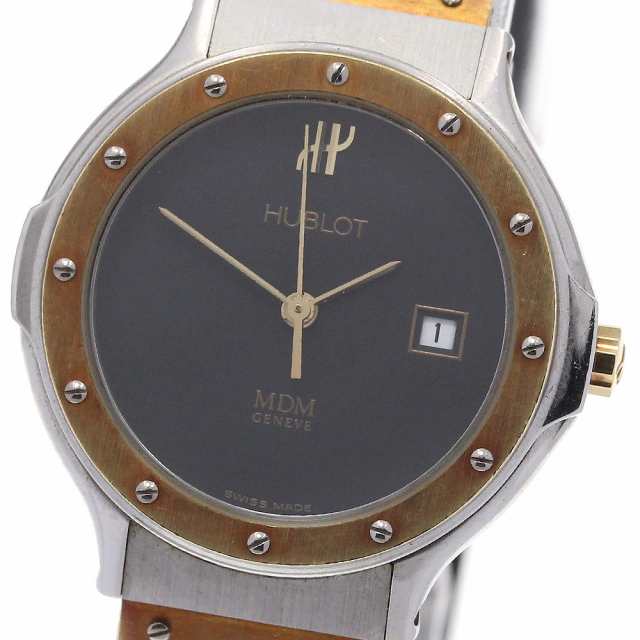 ウブロ HUBLOT 1391.2 MDM クラシック K18YGベゼル デイト クォーツ レディース _866889の通販は腕時計レディース