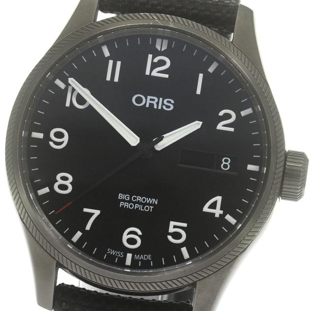 訳あり オリス ORIS 01 752 7698 4264 ビッグクラウン プロパイロット ビッグデイデイト 自動巻き メンズ 箱・保証書付き_869976
