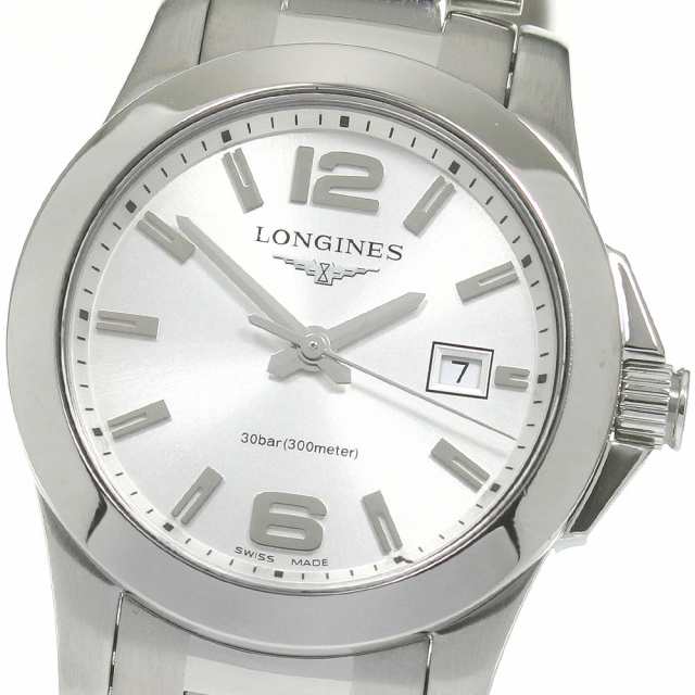 ロンジン LONGINES L3.376.4 コンクエスト デイト クォーツ レディース 美品 箱・保証書付き_869930の通販は
