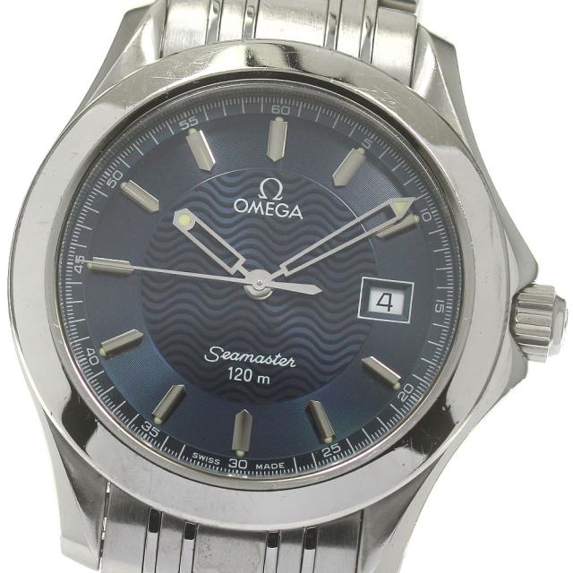 オメガ OMEGA 2511.81 シーマスター120 デイト クォーツ メンズ 保証書付き_866557