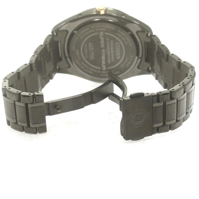 シチズン CITIZEN AS7164-99L/H113-T026478 エクシード コズミックブルー チタニウム技術50周年記念 デイト メンズ 良品 箱付き_868006_4
