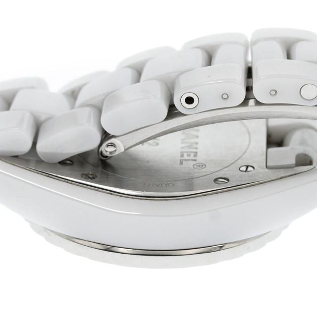 シャネル CHANEL H2422 J12 33ｍｍ 白セラミック 8Pダイヤ クォーツ レディース 保証書付き_868220_4
