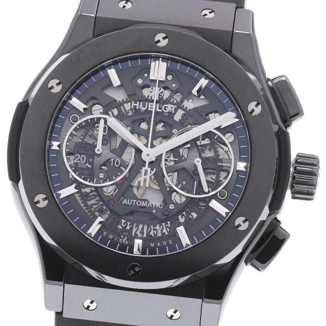 ウブロ HUBLOT 525.CM.0170.RX クラシックフュージョン アエロ ブラックマジック 自動巻き メンズ 美品 箱・保証書付き_869670の通販は