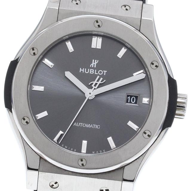 ウブロ HUBLOT 542.NX.7071.LR クラシック フュージョン チタニウム レーシンググレー デイト 自動巻き メンズ 箱・保証書付き_870802の通販は 272,151円