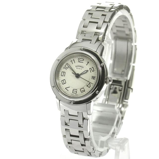 エルメス HERMES CP1.210 クリッパー デイト クォーツ レディース _867386