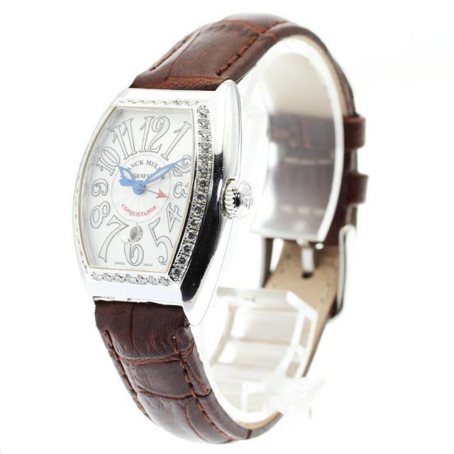フランクミュラー FRANCK MULLER 8005LD1R コンキスタドール ダイヤベゼル デイト 自動巻き レディース _892561【ev20】 FRANCK MULLER - フランクミュラー FRANCK MULLER 8005LD1R