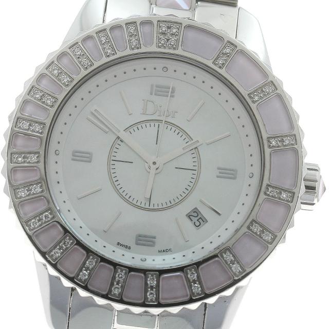 ディオール Dior CD113110 クリスタル ダイヤベゼル クォーツ レディース _868003