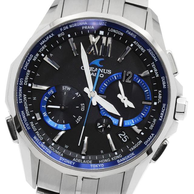 カシオ CASIO OCW-S3400B-1AJF オシアナス マンタ デイデイト ソーラー電波 メンズ 保証書付き_873012